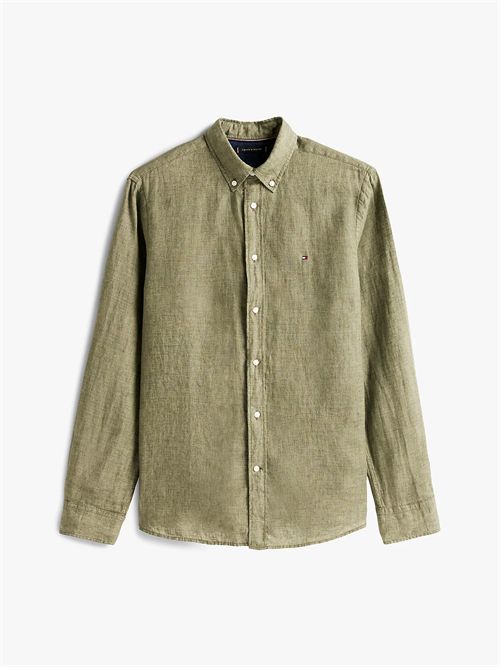 Camicia regular fit in puro lino TOMMY HILFIGER | MW0MW34602PLI